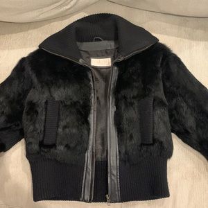 Valentino faux fur and leather short jacket size 6 US